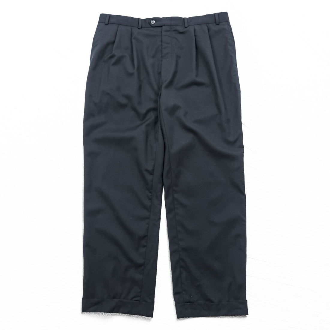 LAUREN RALPH LAUREN 90年代 2タック ワイド スラックス パンツ XL ブラック プリーツ TOTAL COMFORT