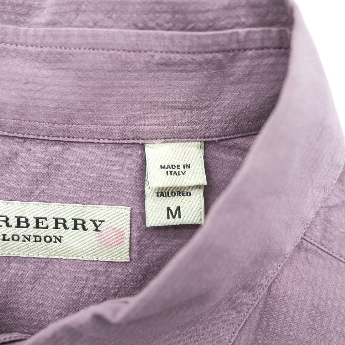 BURBERRY Italian Made Dress Shirt, Size M, Pink, FINBURY CB
