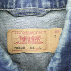 Levi's 70500-0401 ユーロリーバイス 00年代 デニム トラッカージャケット Gジャン L インディゴ フェード ハチノス クロアチア製