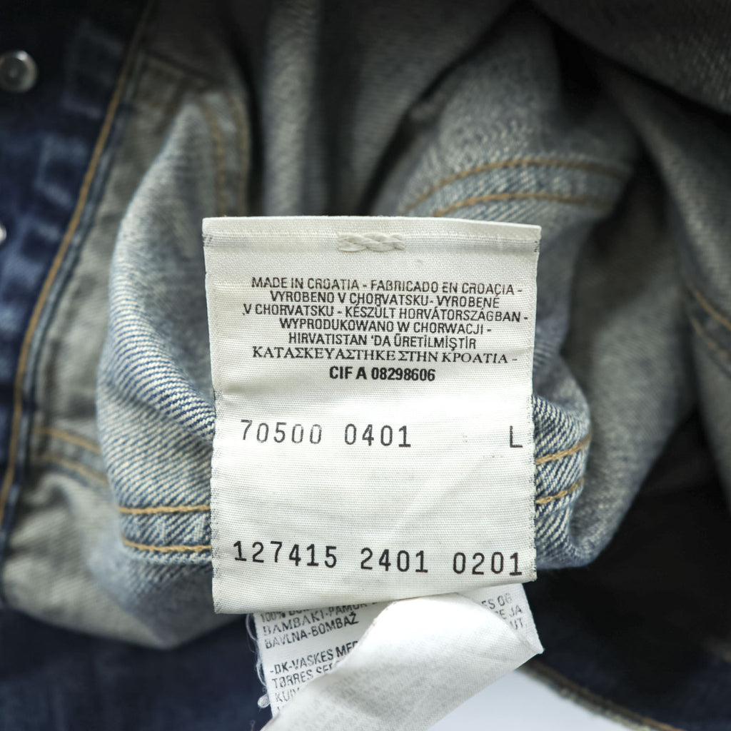 Levi's 70500-0401 ユーロリーバイス 00年代 デニム トラッカージャケット Gジャン L インディゴ フェード ハチノス クロアチア製