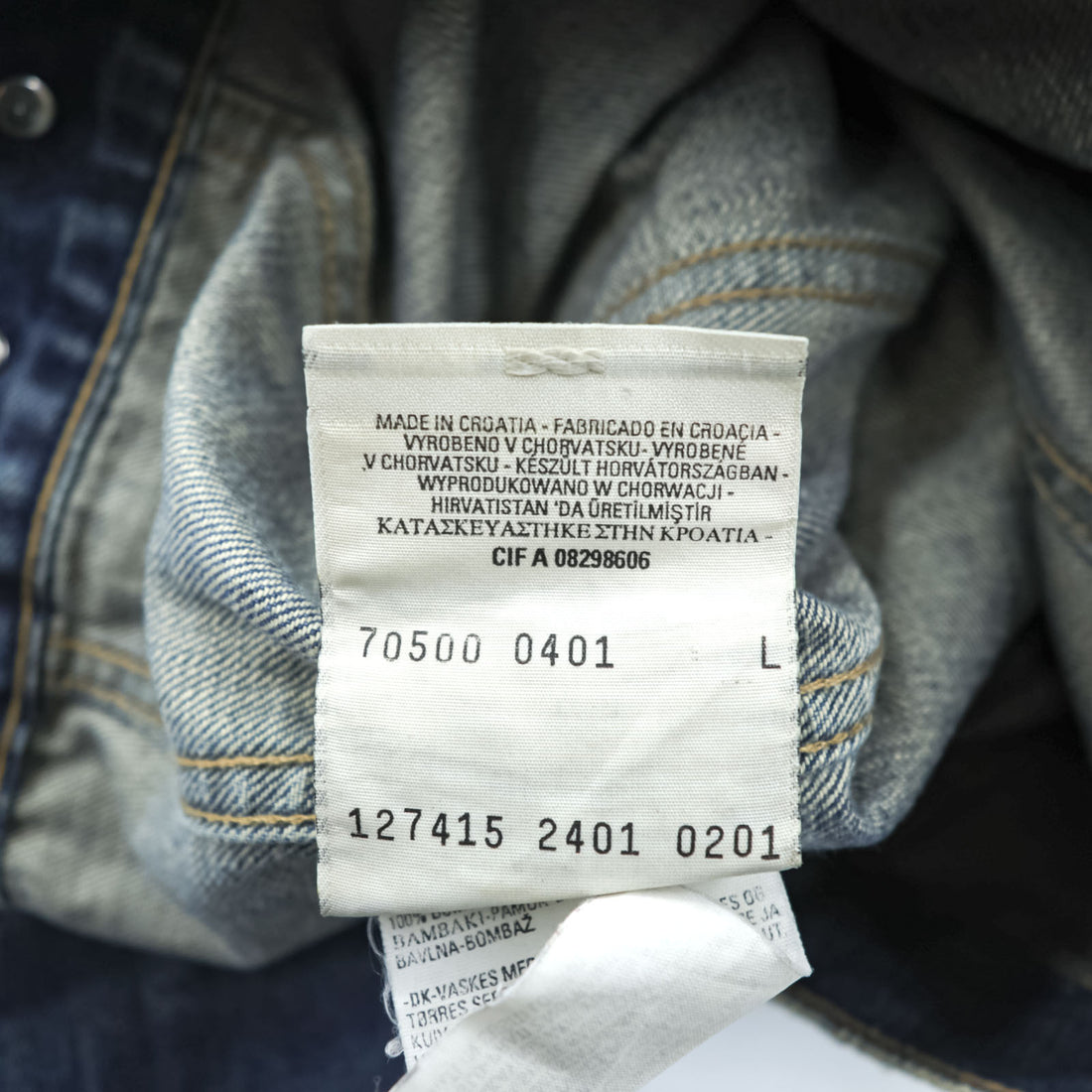 Levi's 70500-0401 ユーロリーバイス 00年代 デニム トラッカージャケット Gジャン L インディゴ フェード ハチノス クロアチア製