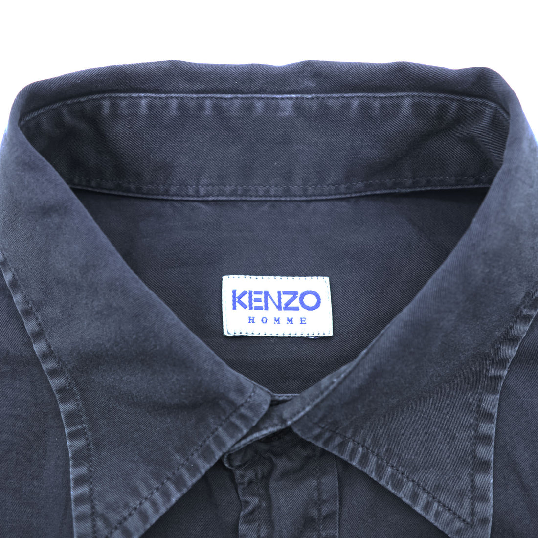KENZO 90年代 ヴィンテージ 長袖シャツ L ブラック コットン 胸ポケット