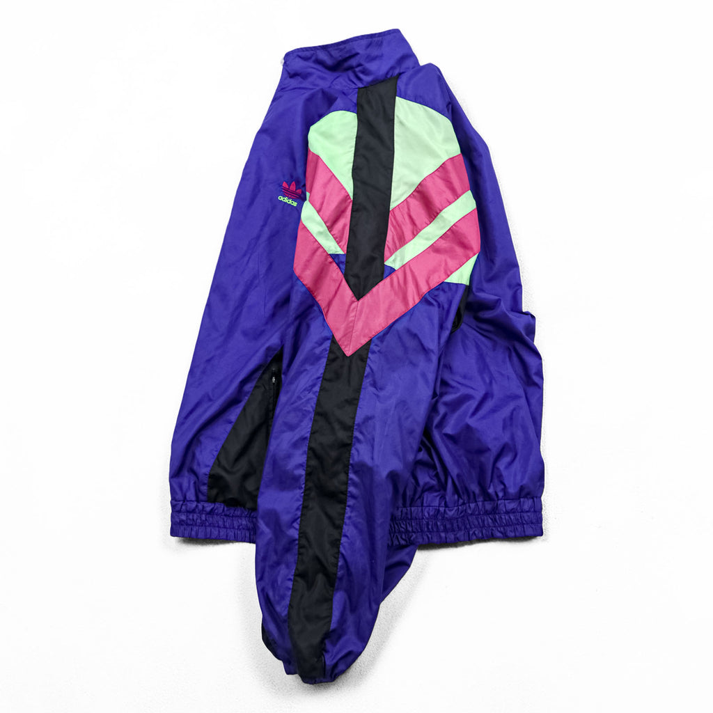 adidas 90年代 ヴィンテージ トラックジャケット セットアップ ジャージ XL 銀タグ トレフォイルロゴ