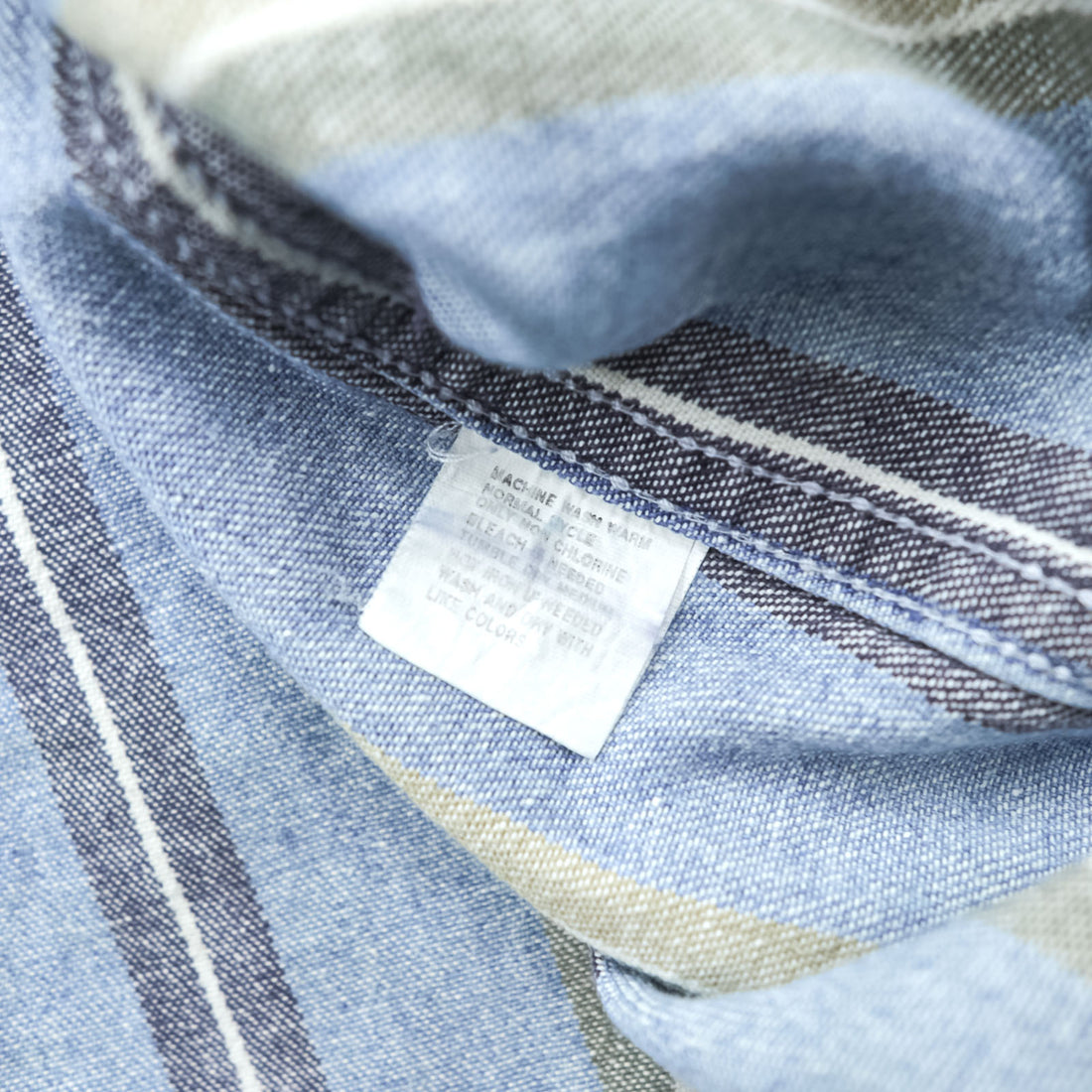 DOCKERS ( Levi's ) 90年代 ボタンダウン デニムシャツ L ブルー ストライプ 胸ポケット