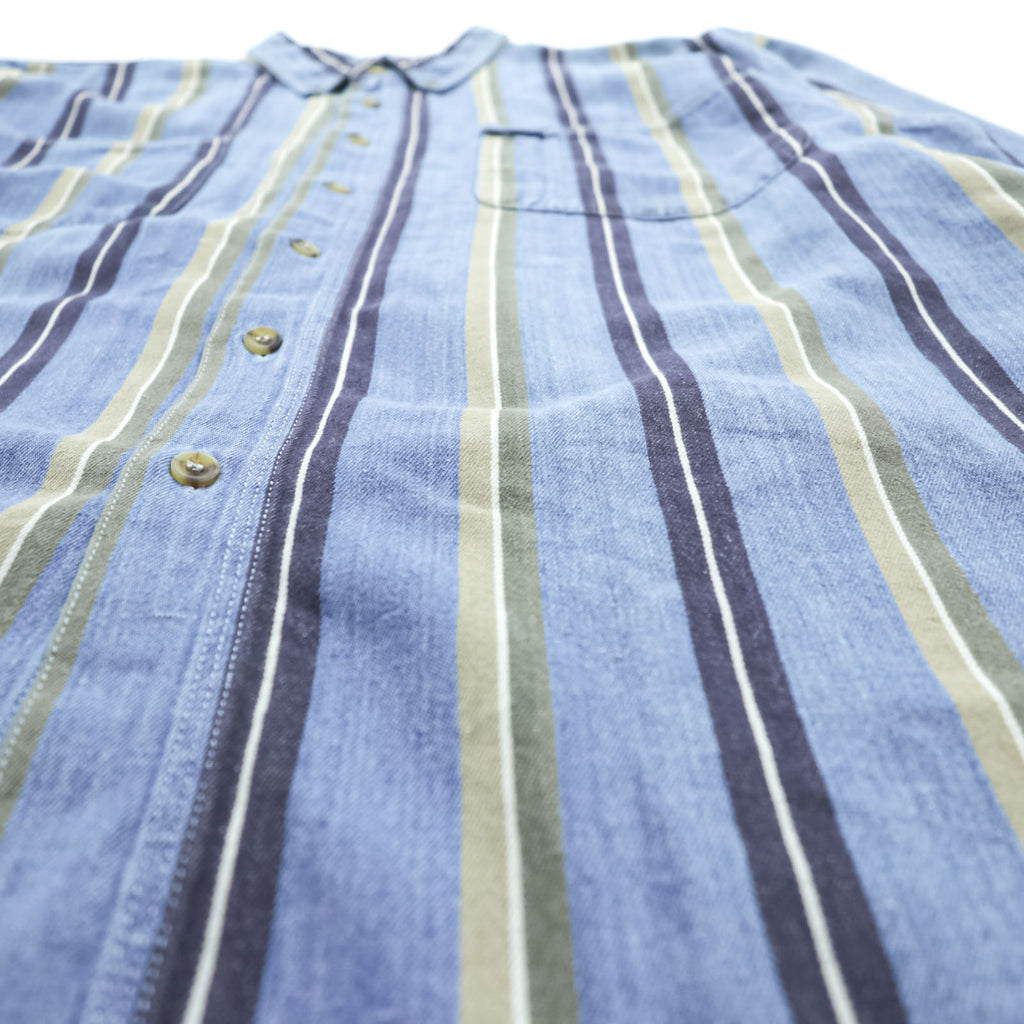 DOCKERS ( Levi's ) 90年代 ボタンダウン デニムシャツ L ブルー ストライプ 胸ポケット