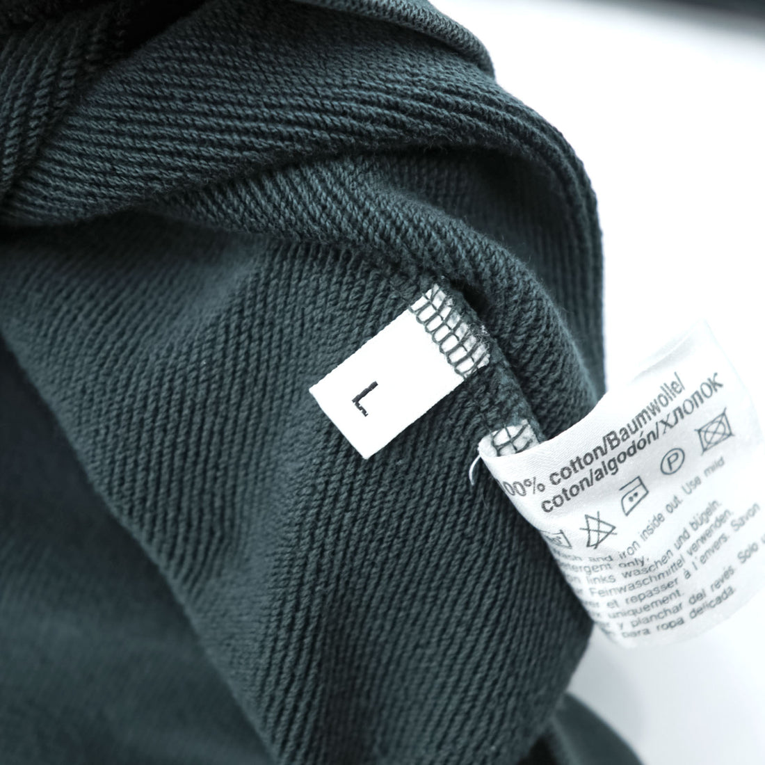 HUGO BOSS クルーネック スウェット トレーナー L グリーン コットン ワンポイントロゴ