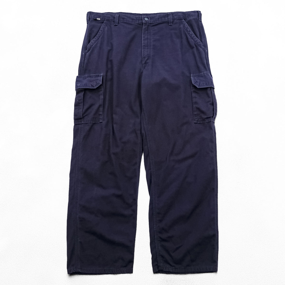 Carhartt Duck Cargo Work Pants XL Navy Cotton Flame Resistant FRB240-DNY