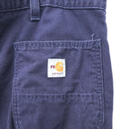 carhartt ダック地 カーゴパンツ ワークパンツ XL ネイビー コットン Flame Resistant 難燃 FRB240-DNY