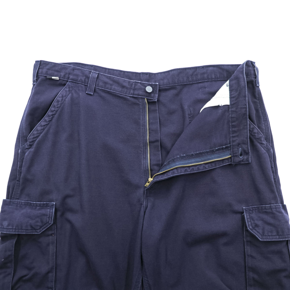 carhartt ダック地 カーゴパンツ ワークパンツ XL ネイビー コットン Flame Resistant 難燃 FRB240-DNY