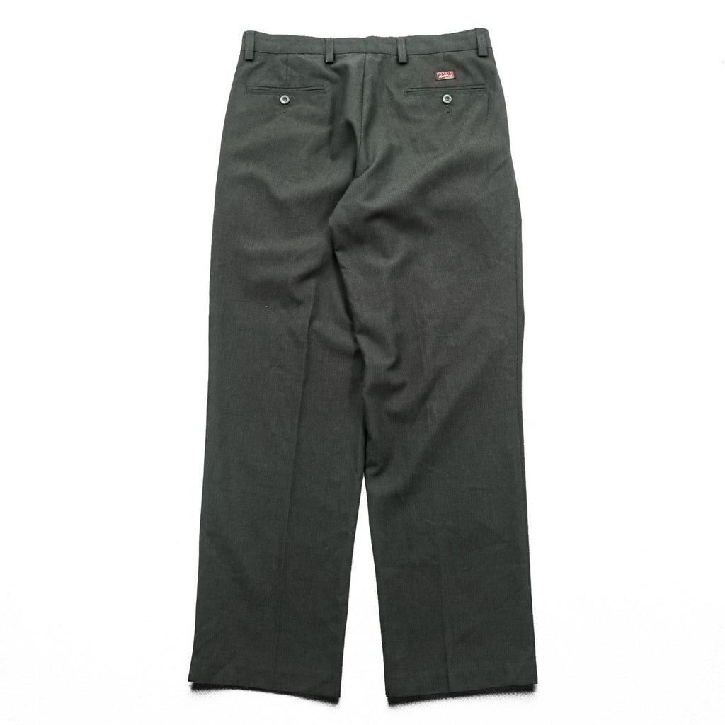 DOCKERS ( Levi's ) 00年代 CLASSIC FIT 2タック ワイド スラックス パンツ L グレー プリーツ KHAKIS