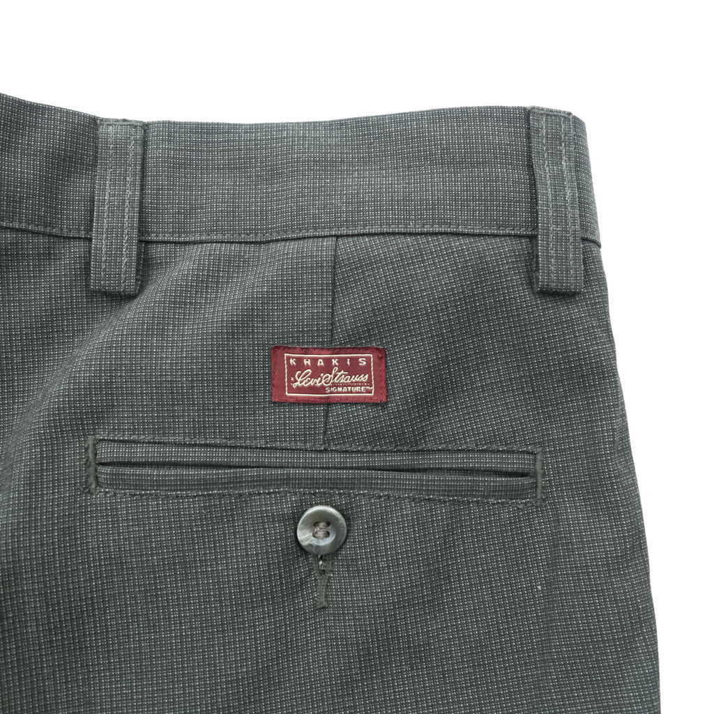 DOCKERS ( Levi's ) 00年代 CLASSIC FIT 2タック ワイド スラックス パンツ L グレー プリーツ KHAKIS