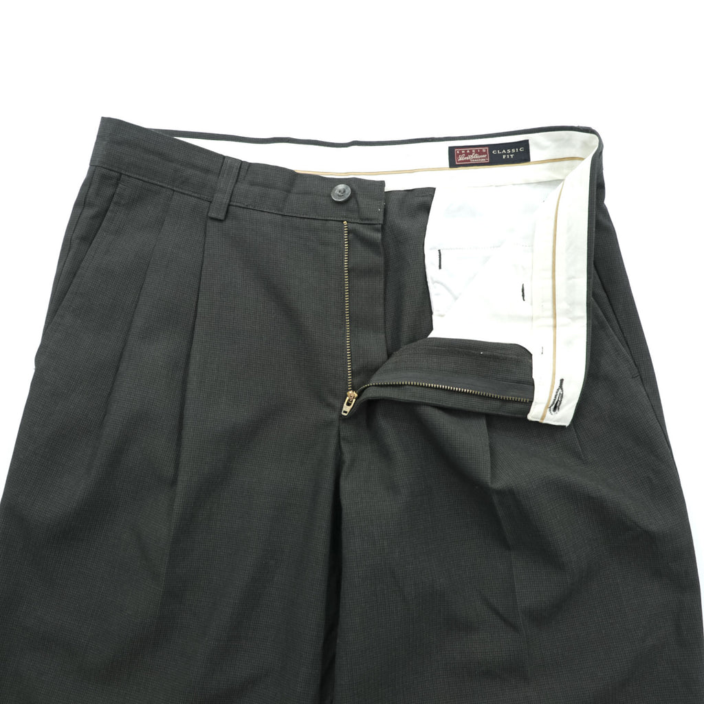 DOCKERS ( Levi's ) 00年代 CLASSIC FIT 2タック ワイド スラックス パンツ L グレー プリーツ KHAKIS