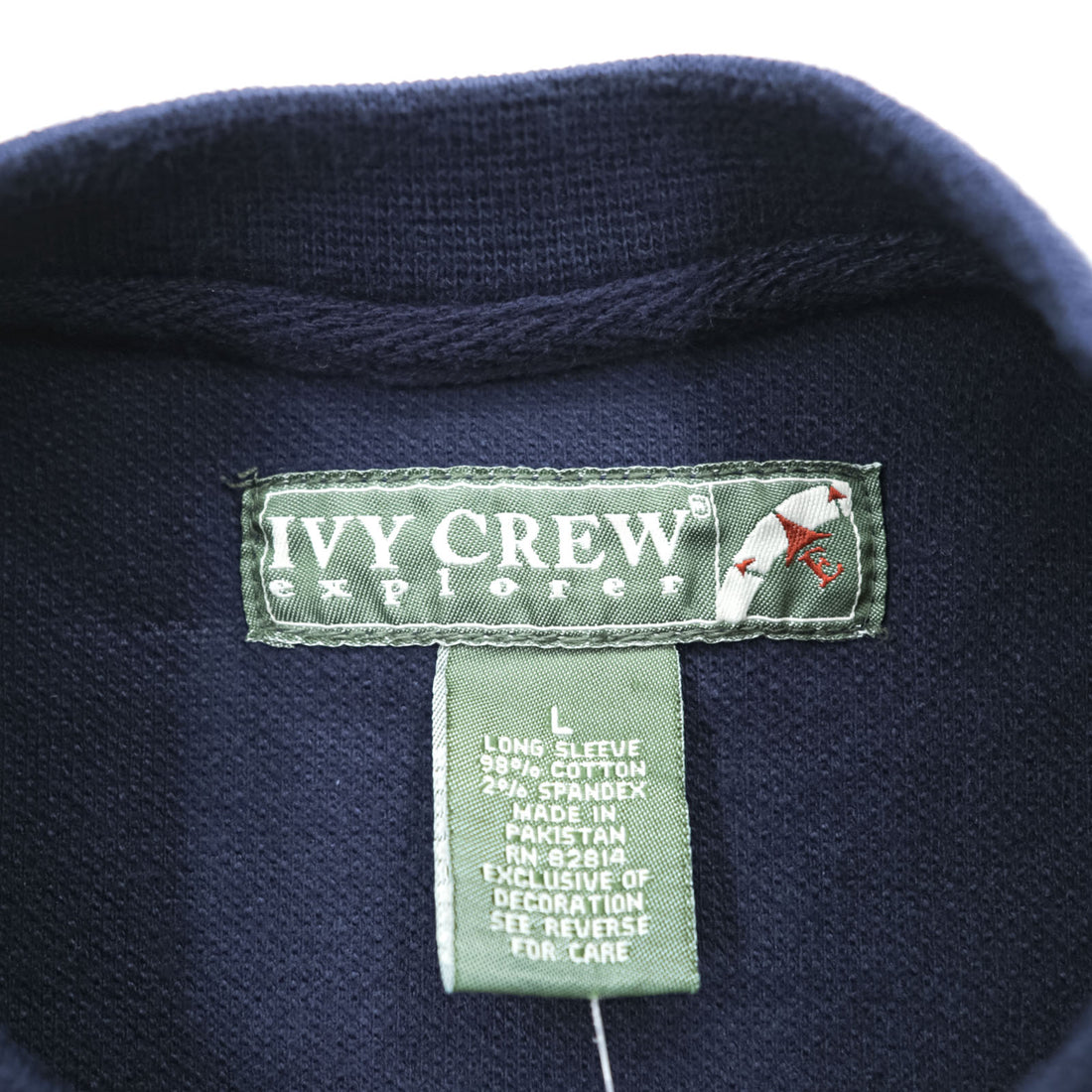 IVY CREW 前V ブランク スウェット トレーナー L ネイビー コットンニット 未使用品