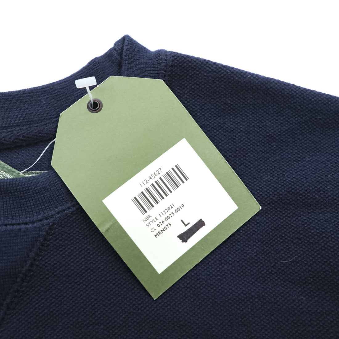 IVY CREW 前V ブランク スウェット トレーナー L ネイビー コットンニット 未使用品
