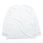 L.L.Bean ヘンリーネック 長袖 ロングスリーブ Tシャツ ロンT L ホワイト コットン AUB4