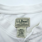 L.L.Bean ヘンリーネック 長袖 ロングスリーブ Tシャツ ロンT L ホワイト コットン AUB4