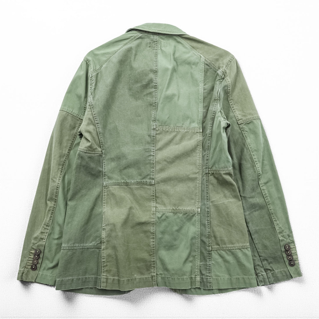 Polo Ralph Lauren パッチワーク スポーツコート テーラードジャケット ブレザー S カーキ ミリタリー 未使用品 MNPOOTW17I20001