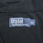 Polo Ralph Lauren 90年代 鹿の子 ニット カーディガン 2XL ブラック スモールポニー刺繍