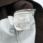 Levi's 90年代 USA製 スタプレ STA-PREST ブーツカット スラックス パンツ L ブラウン SCOVILLジップ 黒タブ 10517 6128