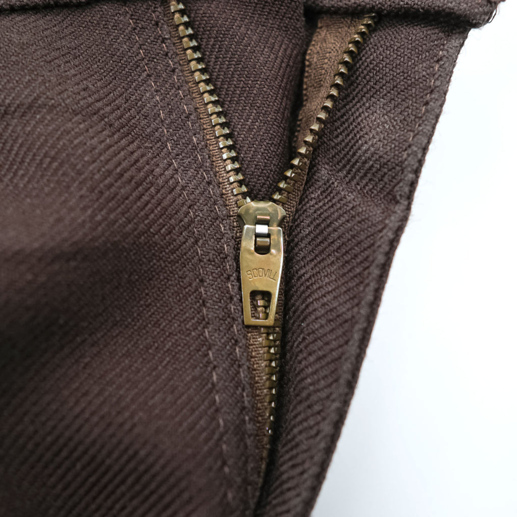 Levi's 90年代 USA製 スタプレ STA-PREST ブーツカット スラックス パンツ L ブラウン SCOVILLジップ 黒タブ 10517 6128