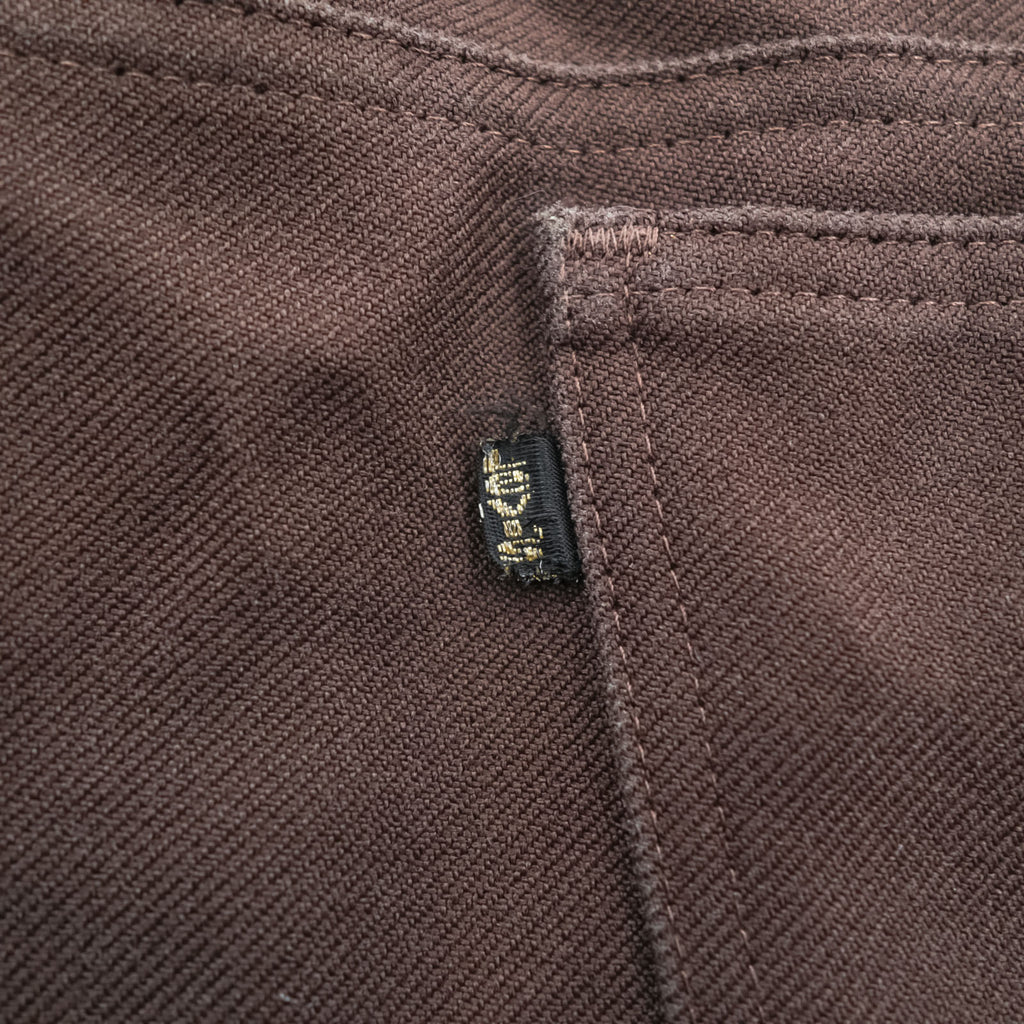Levi's 90年代 USA製 スタプレ STA-PREST ブーツカット スラックス パンツ L ブラウン SCOVILLジップ 黒タブ 10517 6128