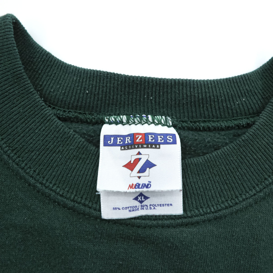 JERZEES 90年代 USA製 ヴィンテージ ブランク スウェット トレーナー XL グリーン コットン クルーネック
