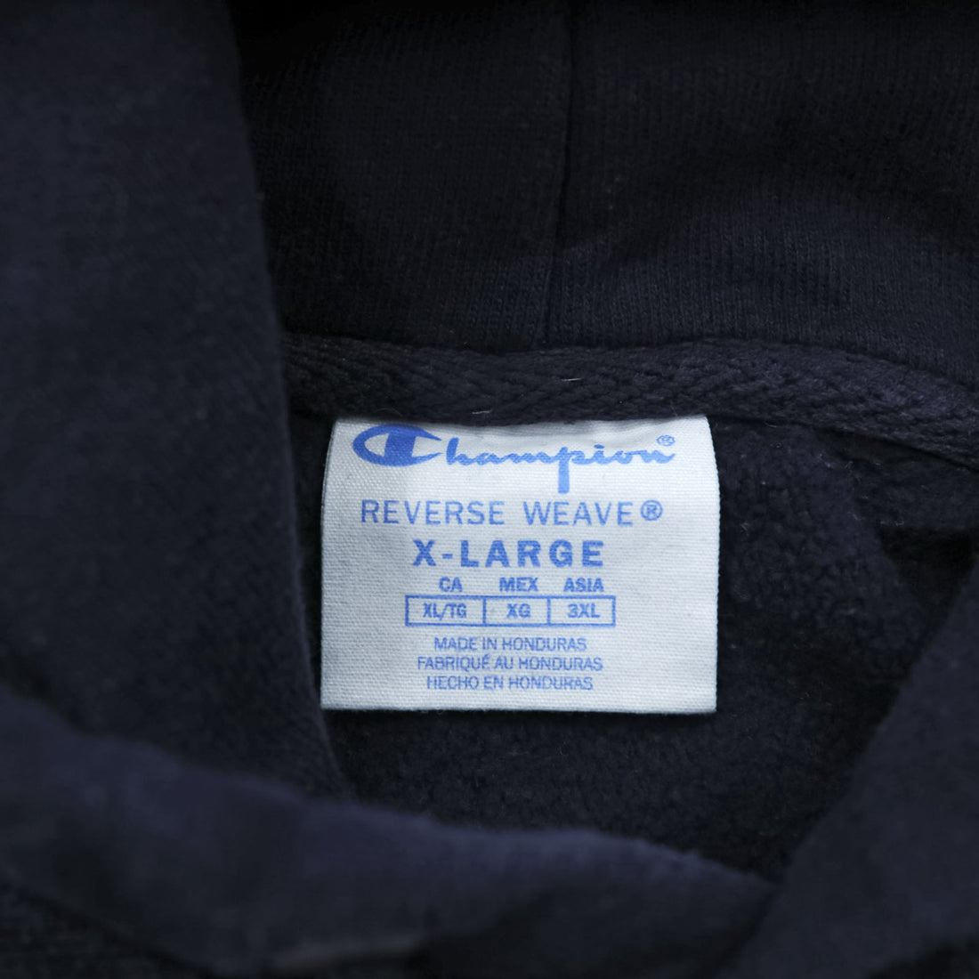 Champion リバースウィーブ REVERSE WEAVE 青単タグ 復刻 プルオーバー パーカー XL ネイビー カンガルーポケット WEST SOCCER
