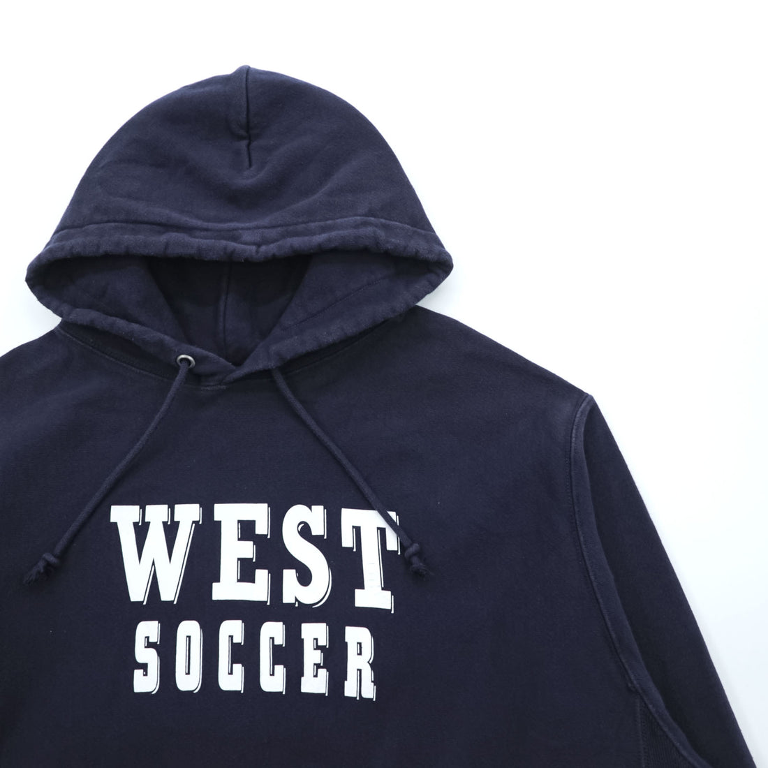 Champion リバースウィーブ REVERSE WEAVE 青単タグ 復刻 プルオーバー パーカー XL ネイビー カンガルーポケット WEST SOCCER