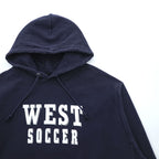 Champion リバースウィーブ REVERSE WEAVE 青単タグ 復刻 プルオーバー パーカー XL ネイビー カンガルーポケット WEST SOCCER