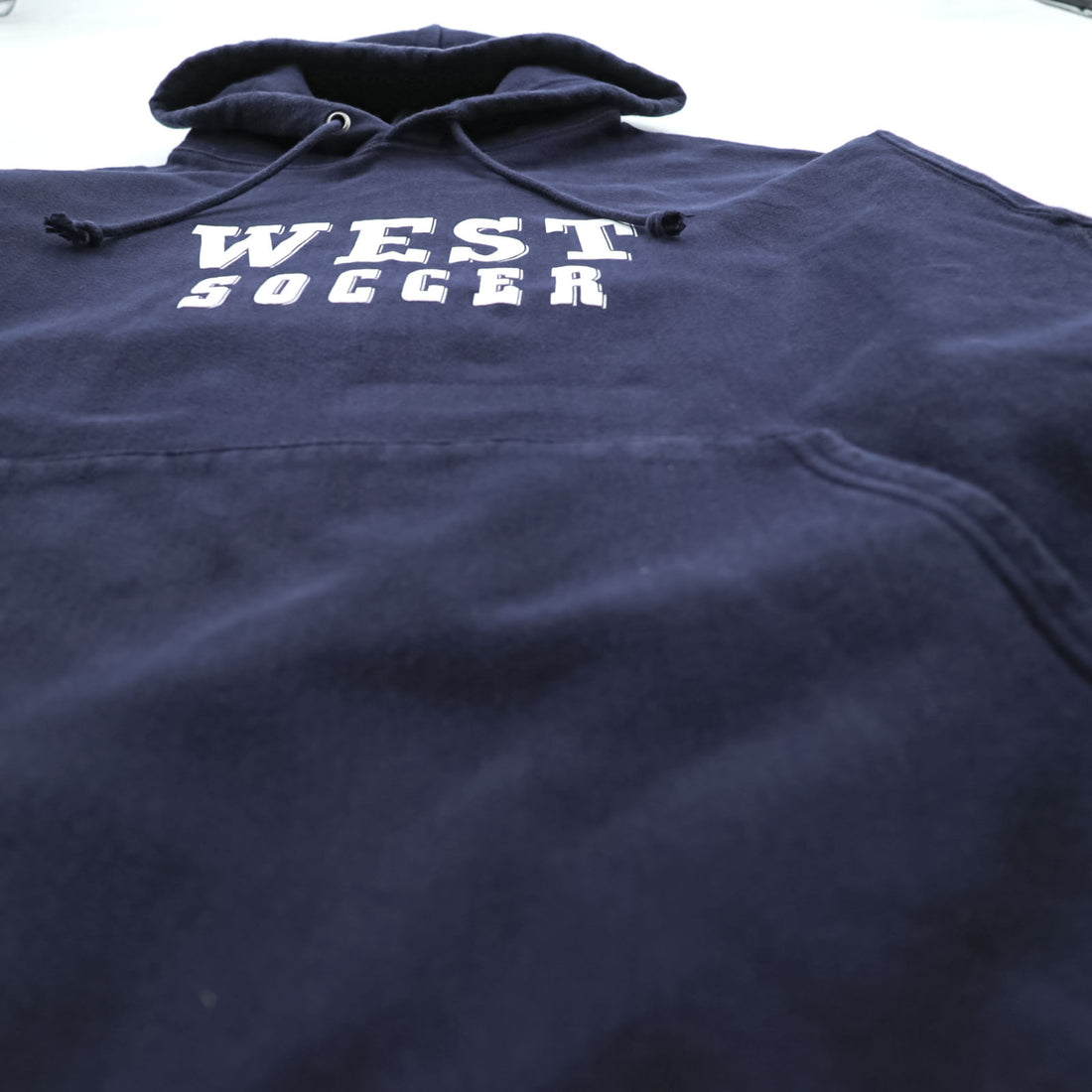 Champion リバースウィーブ REVERSE WEAVE 青単タグ 復刻 プルオーバー パーカー XL ネイビー カンガルーポケット WEST SOCCER