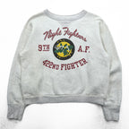 BUZZ RICKSON'S 前V スウェット トレーナー M グレー U.S.AIR FORCE 422nd Night Fighter 日本製