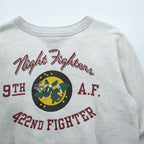 BUZZ RICKSON'S 前V スウェット トレーナー M グレー U.S.AIR FORCE 422nd Night Fighter 日本製
