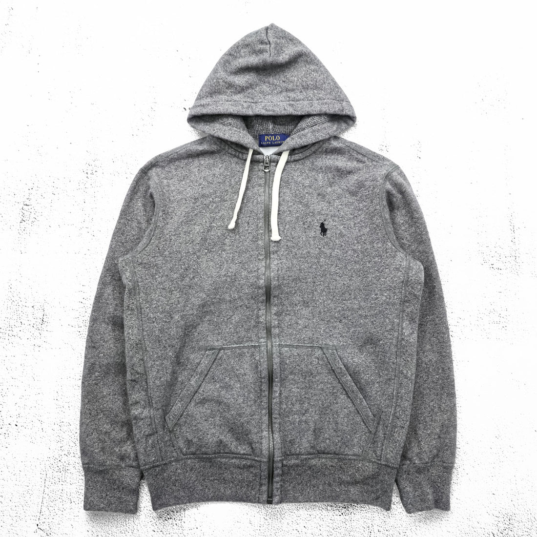 Polo Ralph Lauren Reverse Weave Zip Hoodie S Gray Cotton Small Pony Embroidered Logo