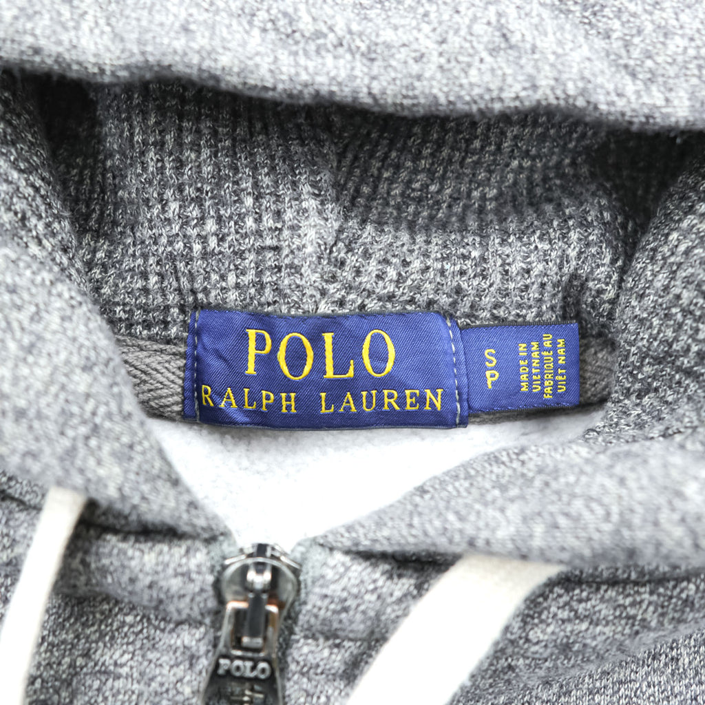Polo Ralph Lauren Reverse Weave Zip Hoodie S Gray Cotton Small Pony Embroidered Logo