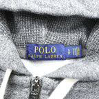 Polo Ralph Lauren Reverse Weave Zip Hoodie S Gray Cotton Small Pony Embroidered Logo