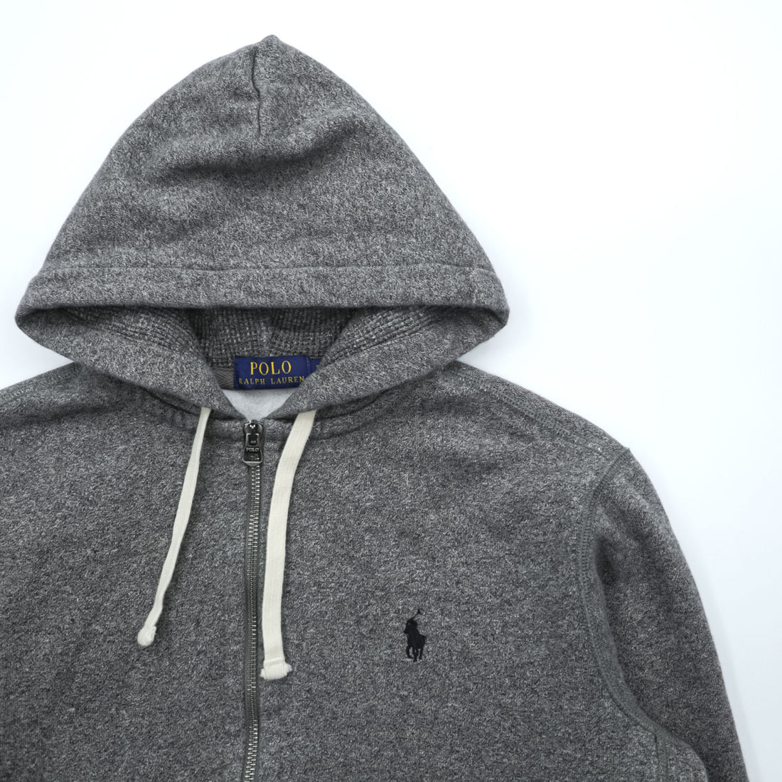 Polo Ralph Lauren Reverse Weave Zip Hoodie S Gray Cotton Small Pony Embroidered Logo