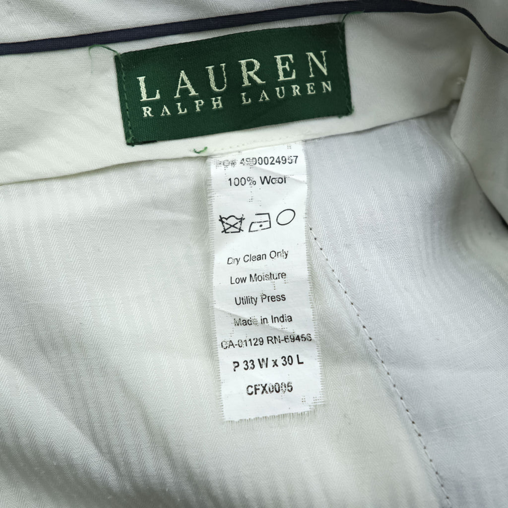 LAUREN RALPH LAUREN 90年代 2タック スラックス パンツ L ベージュ プリーツ ダブルカフス