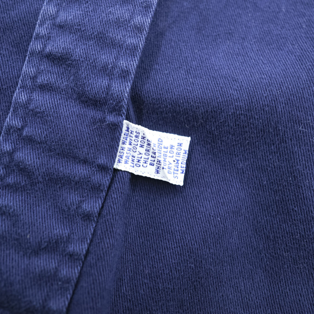 Ralph Lauren 90年代 ボタンダウンシャツ 長袖 コットンシャツ XL ネイビー スモールポニー 刺繍 ロゴ ビッグサイズ