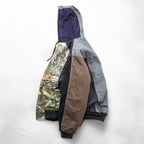carhartt リメイク 再構築 カラーブロック ダック アクティブジャケット パーカー L マルチカラー クレイジーパターン