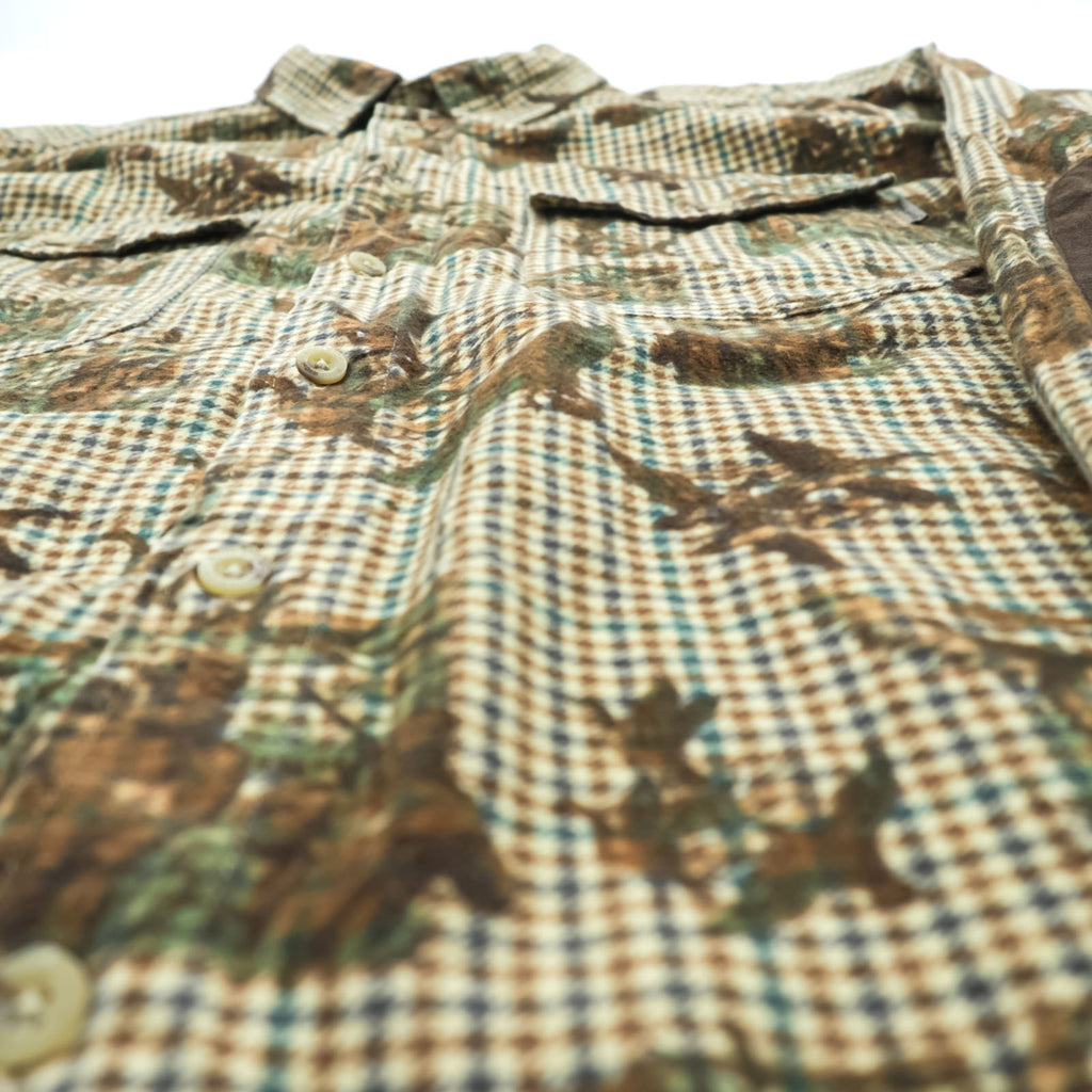 Woolrich エルボーパッチ 総柄 ハンティングシャツ XL ベージュ BUCKSKIN HUNTER WITH DOG 千鳥格子 カモ 6417