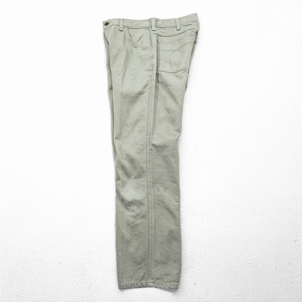 Wrangler 90年代 日本製 5ポケット デニム ワークパンツ ジーンズ M ベージュ M1046-42