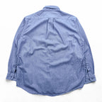 carhartt 90年代 シャンブレー ワークシャツ L ブルー ボタンダウン Flame Resistant 難燃 FRS293 CBL