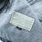 Schott PERFECTO Denim Jacket DENIM CPO JACKET Zip-Up Blouson S Indigo Perfecto EAST-BAY BINDERS Embroidery Patches Studs