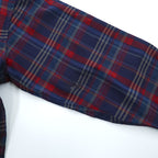 PENDLETON ボタンダウン フランネルシャツ 長袖 ウールシャツ L ネイビー チェック 胸ポケット PURE VIRGIN WOOL