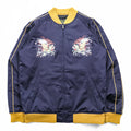 Sears Sukajan Souvenir Jacket M Navy PERMA-PREST Dragon Sakura JAPAN Japanese Pattern Embroidery UNION MADE