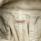 KAPITAL Overdyed Thin Canvas Sarrouel Nouvelle Pants M Beige Cotton EK-169 Made in Japan