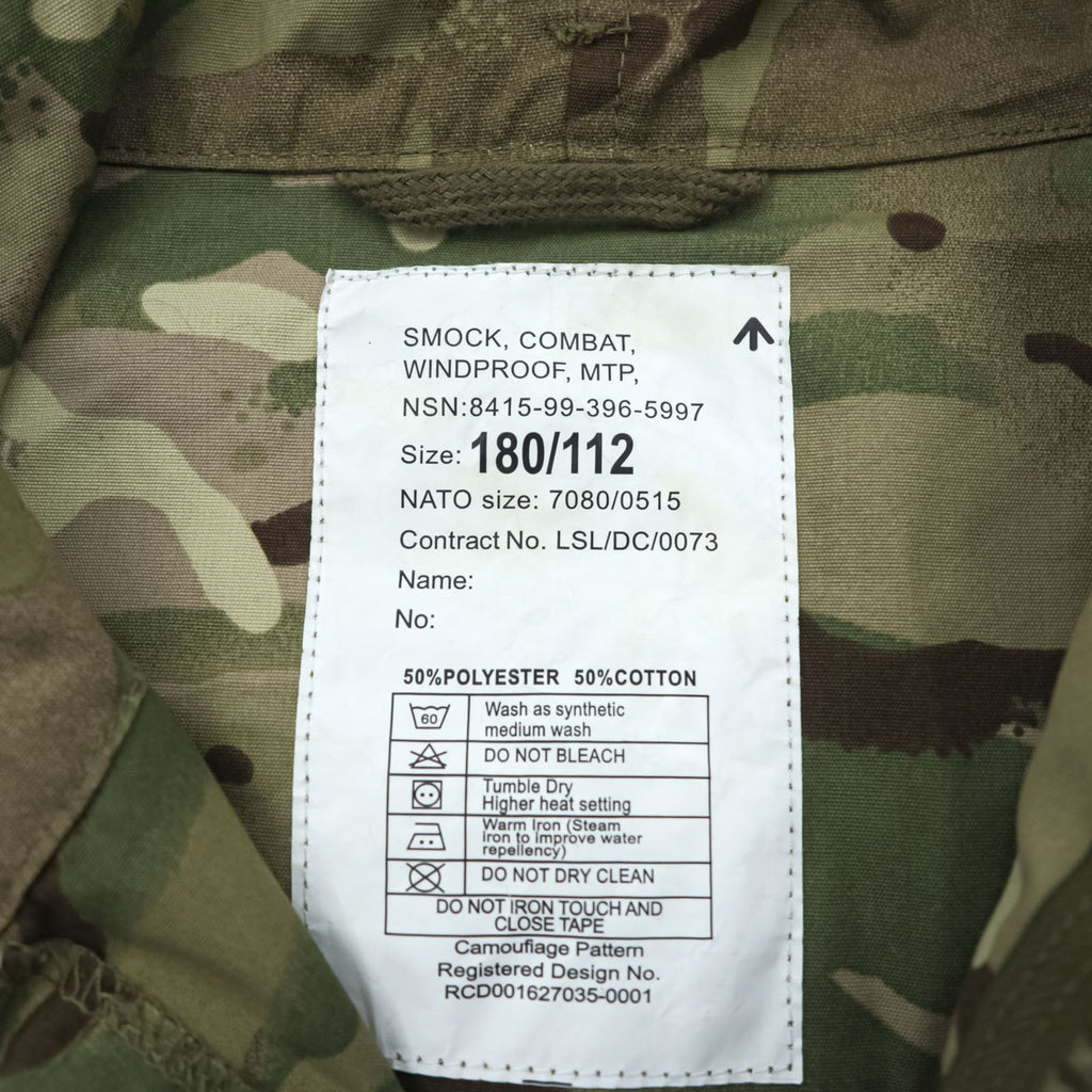 British Army PCS MTP Windproof Combat Smock Jacket 180/112 Genuine Military Issue Hooded Camo