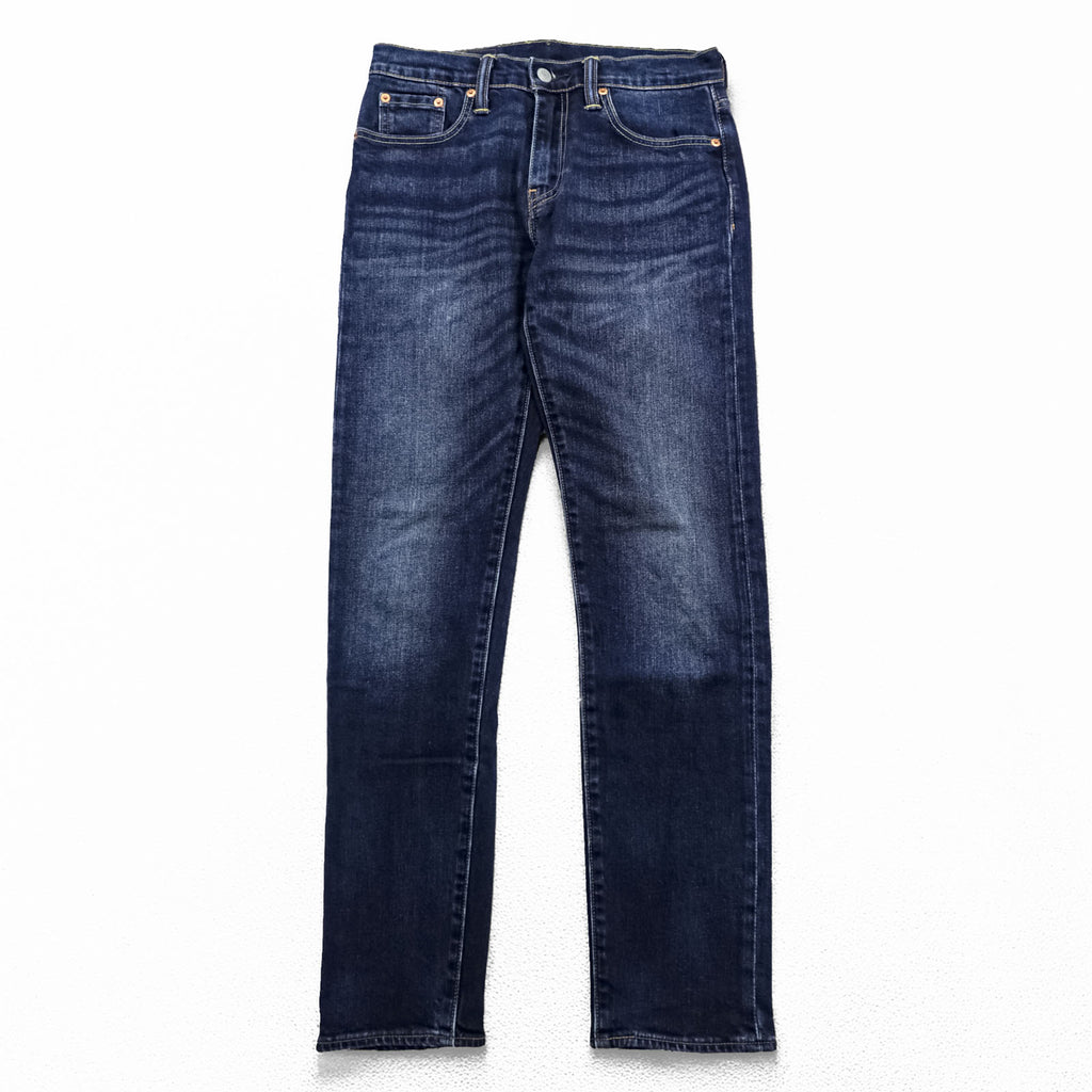 Levi Strauss 502 Tapered Denim Pants Jeans, Size S, Blue, Stretch, Leather Patch, 29507-0065