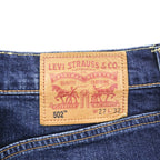 Levi Strauss 502 Tapered Denim Pants Jeans, Size S, Blue, Stretch, Leather Patch, 29507-0065
