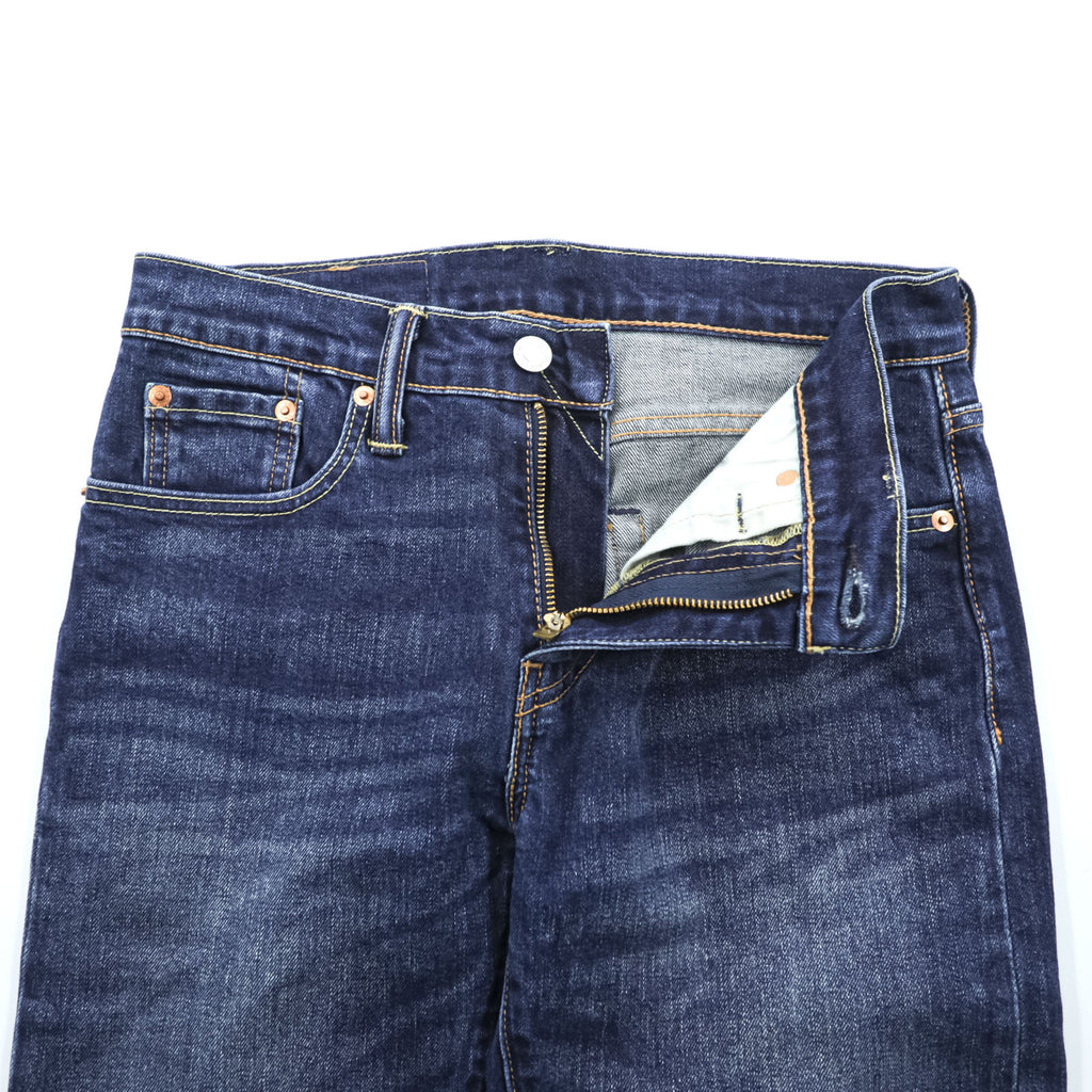 Levi Strauss 502 Tapered Denim Pants Jeans, Size S, Blue, Stretch, Leather Patch, 29507-0065